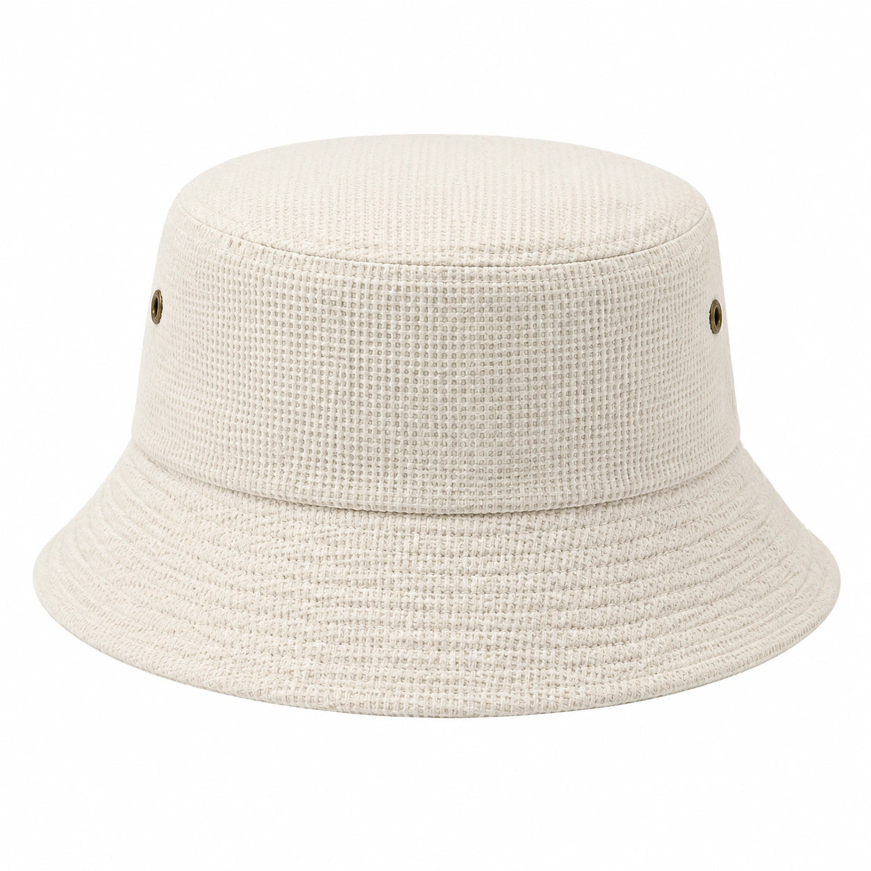 Chapeau bob taille unique en textile crème à texture tissée style décontracté