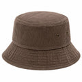 Chapeau bob taille unique en velours côtelé marron - bord souple décontracté
