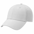 Casquette taille unique en tissu blanc perforé - style sportif respirant