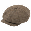 Casquette gavroche taille unique tissu tissé marron style vintage