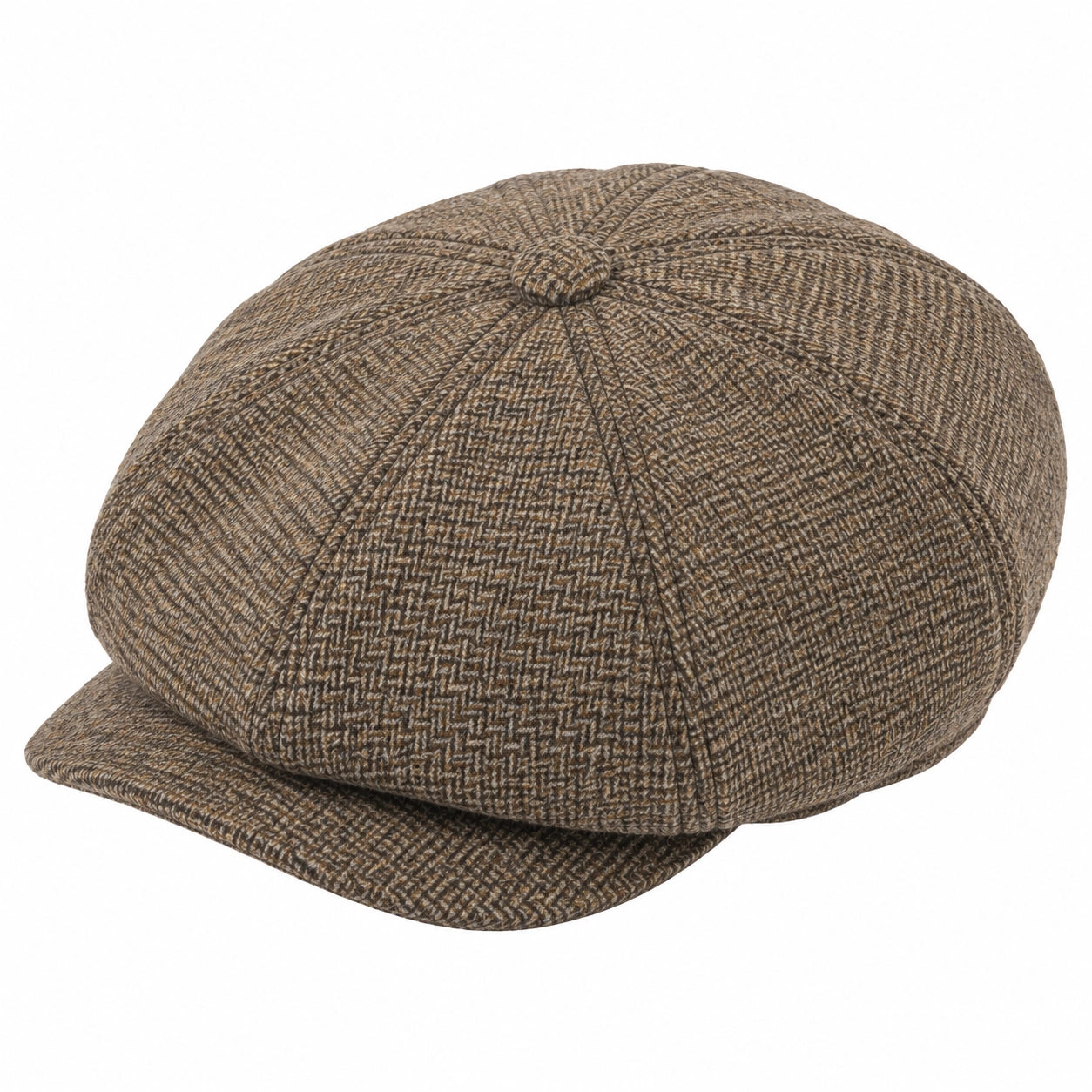 Casquette gavroche taille unique tissu tissé marron style vintage