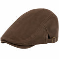 Casquette plate taille unique effet suédine marron avec boucle réglable style classique