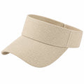 Visière taille unique en textile beige ajustable protection solaire