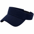 Visière de sport taille unique en textile bleu marine ajustable